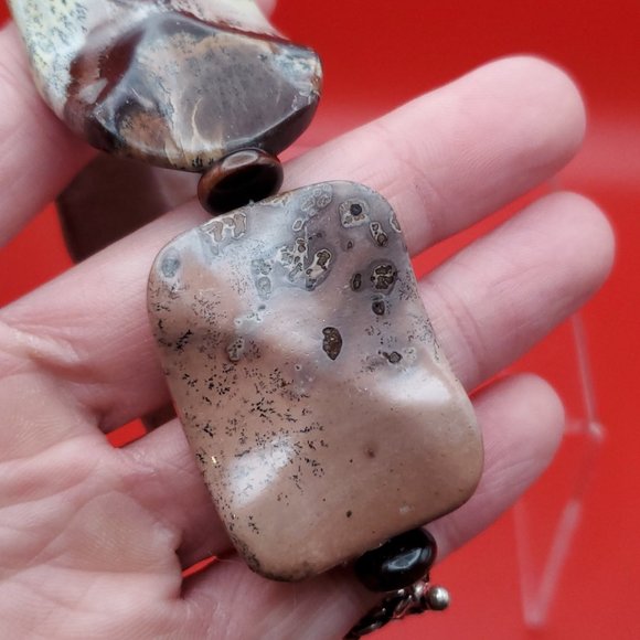 8 Inch 925 Sterling Silver Four Large Beautiful Stones Bracelet - Picture 3 of 8